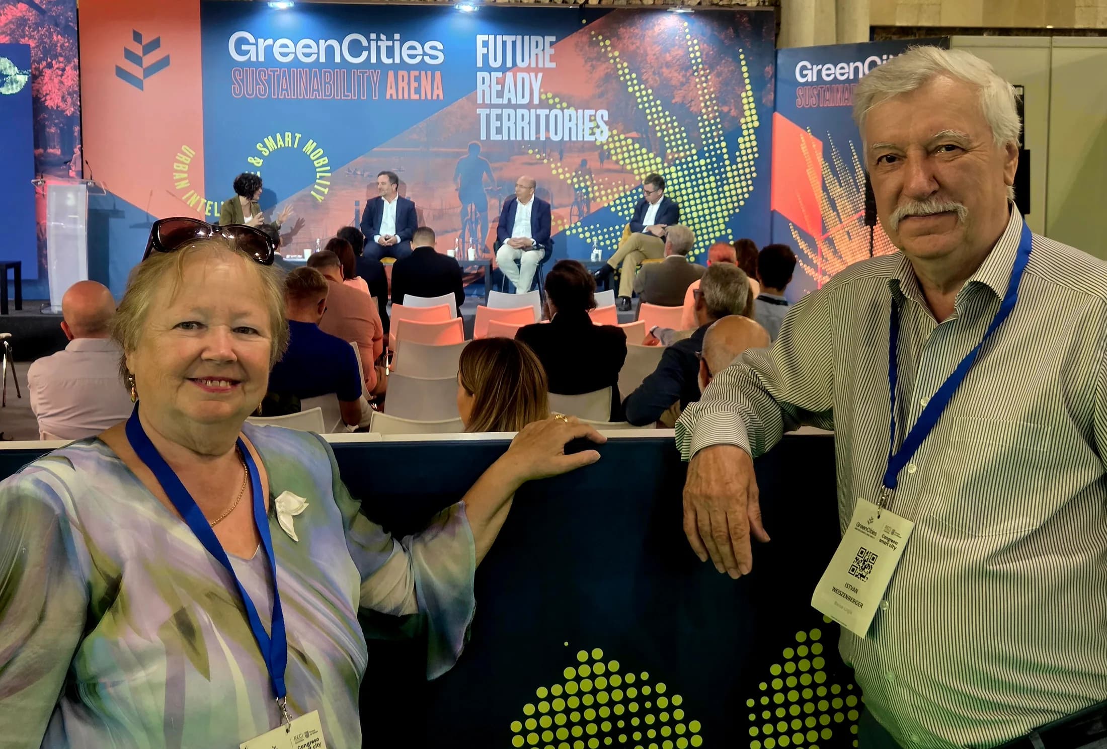 Two Weise Logik owners at the GreenCities event